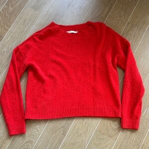 Marie Oliver Firecracker Red Scoopneck Sweater